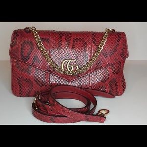 Gucci  real snake skin two way bag
